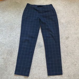 UNIQLO Navy Checkered Slacks XS Waist 24-25 In.